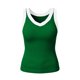 thumbnail image 3 of Mujeres Blusas de Verano sin Mangas Cuello en V Cuello Sólido Camiseta, Poliéster Suave Desgaste Diario Casual, Longitud Regular, 3 of 5