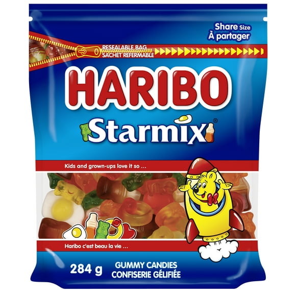 Haribo Starmix Gummy Candy, Mix of Fruity Flavours, No Artificial Colours - 284g, E-HARIBO HARIBO STARMIX 284G