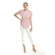 thumbnail image 5 of Blusa de corte asimetrico Roman Fashion /Juvenil, 5107 (Rayas rojo) rojo G, 5 of 5