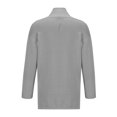 thumbnail image 4 of ZCFZJW Mens Shawl Collar Long Cardigan Knit Ruffle Fashion Sweater Drape Cape Casual Long Sleeve Fall Knitted Pullover Tops Gray XXL, 4 of 5
