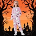 thumbnail image 2 of Girls Outfit Casual Pajama Cute Print Party Girls Valentines Day Outfit,Pink,7Y, 2 of 5