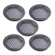 thumbnail image 1 of Whataatahia 5 rejillas de ventilación de acero inoxidable, rejilla de ventilación redonda negra para cocina, baño, gabinete, 1 of 5