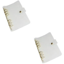 2 PCS Metal Binder 6 Ring Supplies Planner Office Work Transparent