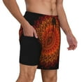 thumbnail image 3 of Picia Mandala pattern Mens Swim Trunks with Compression Liner Stretch Beach Shorts Quick Dry with Zipper Pockets No-Chafing Board Shorts-X-Large, 3 of 9