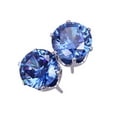 thumbnail image 2 of Jiaroswwei Ear Studs Elegant All Match Cubic Zirconia Round Exquisite Earrings for Dating, 2 of 8
