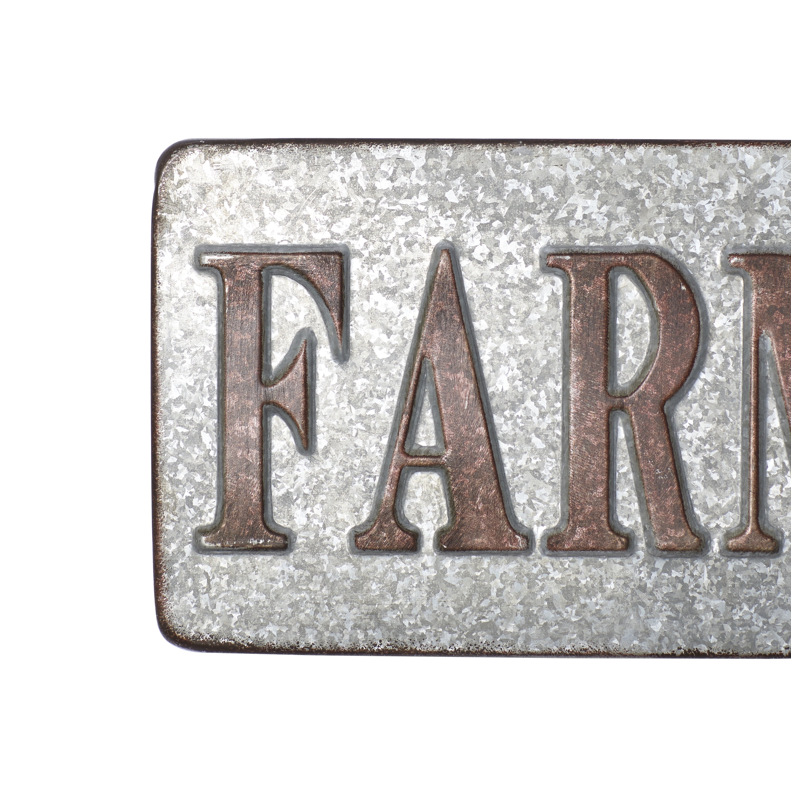 DecMode Indoor Grey Metal Farmhouse Sign Wall Decor