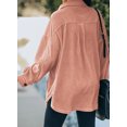 thumbnail image 5 of Chase Secret Womens Casual Jacket Fuzzy Fleece Long Sleeve Shacket Shirts Jacket with Pockets, 5 of 5