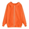 thumbnail image 5 of Resicozy Womens Zip Up Hoodies Oversized Long Sleeve Sweatshirts Comfy Lightweight Y2k Jackets Loose Fit Hooded Sweatshirt Orange M, 5 of 5