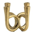 thumbnail image 3 of Metal, 7" French Horn 4Taper Candleholder, Gold, Novelty, 7"H, Solid Color - 8" x 8" x 7", 3 of 9