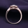 thumbnail image 7 of AFFY Heart Promise Ring | 0.05CT Round Natural White Diamond | 14K Rose Gold over Silver-7, 7 of 7