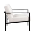 thumbnail image 3 of DeeHome Millie Oatmeal White Stationary Metal Accent Chair, 3 of 8