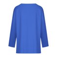 thumbnail image 5 of LYXSSBYX Women Long Sleeve Dress Hot Sale Clearance Women Casual Solid Long Sleeve Shoulder Drop V-Neck T-Shirt Blouse, 5 of 5