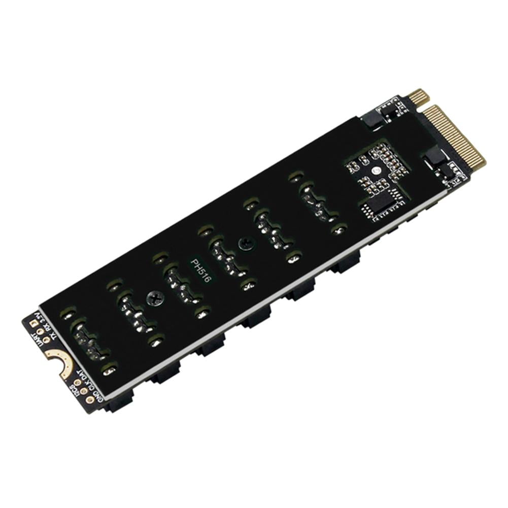 M2 M-EKY PCIE3.0 a SATA6G Tarjeta de expansión PCIE Riser para soporte ...