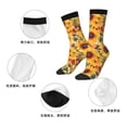 thumbnail image 5 of Honeii Colorful Bohemian Sunflower Print Adult Socks,Crew Socks,Casual Calf Socks,Daily Wear Socks for Men & Women, Perfect for Sports, Casual and Everyday Use, 5 of 6