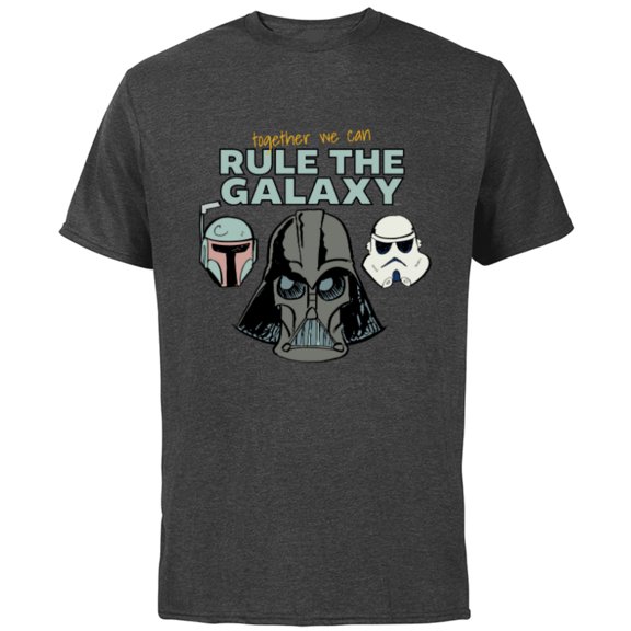 Star Wars Villain Trio Together We Can Rule the Galaxy - Short Sleeve Cotton T-Shirt for Adults - Customized-Charcoal