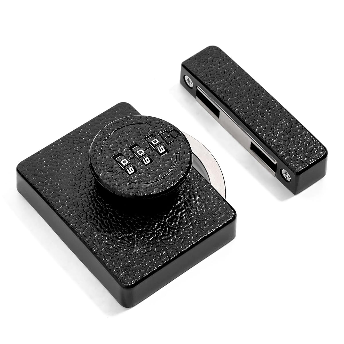 Closet Locks for Double Doors -3-Digit Keyless Cabinet Locks with Combination for Bifold Sliding Closet Door Lock with Code for Cupboard Pantry Barn Shed Door Black 1 Pack