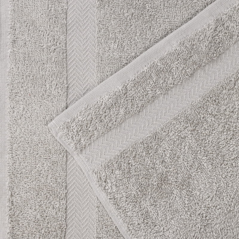 Superior Franklin 6-Piece Cotton Towel Set, Super Soft Quick Dry Fade Resistant Towels, Silver