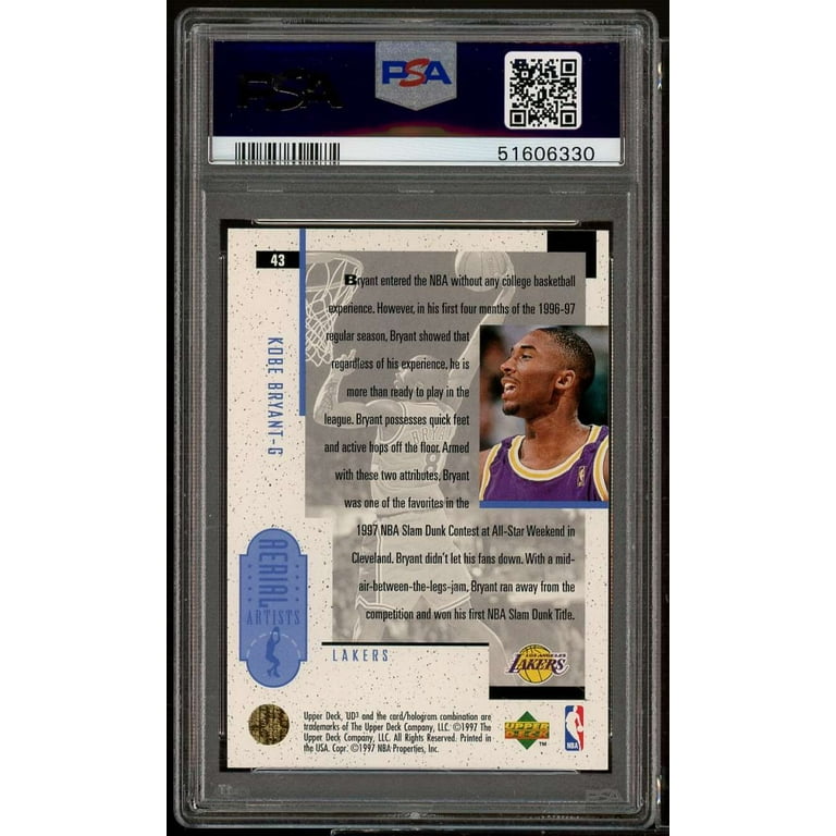 Kobe Bryant Rookie Card 1996-97 Upper Deck UD3 #43 PSA 9