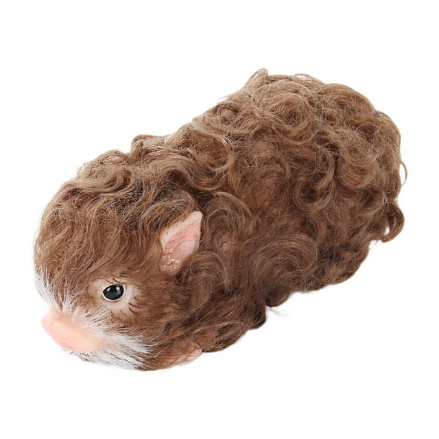 Silicone Pig Doll en miniatura PELO de PELO de PELO SILICONA MINIATURA MINIATURA Toy de cerdo renacido para accesorios de fotos de adornos