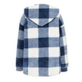 thumbnail image 5 of Brnmxoke Plaid Shacket Jacket for Women Wool Blend Button Down Shirts Winter Xmas Gifts Boyfriend Fuzzy Fleece Open Front Hooded Cardigan Casual Flannel Outfits Warm Coats with Pockets, 5 of 7