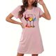 thumbnail image 5 of Camisón corto de talla grande para mujer, camisón de manga corta con estampado de pecho a la moda, camisón para mujer, 5 of 5