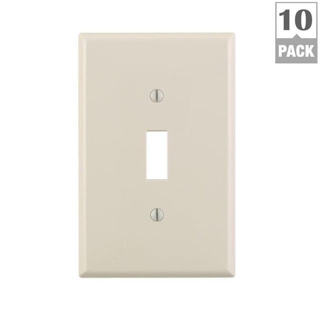 Leviton M56-PJ1-TM 1 Gang Midway Light Almond Toggle Wall Plate