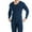 Blue, variant on Maean Men Thin Thermal Underwear Set Soft Long Pants Set 2 Piece Warm Base Layer Top and Bottom Cold Weather