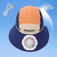 thumbnail image 2 of SAWOBUUN Kids Solar Fan Hat Wide Brim Breathable Baseball Cap Cooling Beach Sun Hats for Boy Girl Camping Fishing, 2 of 5