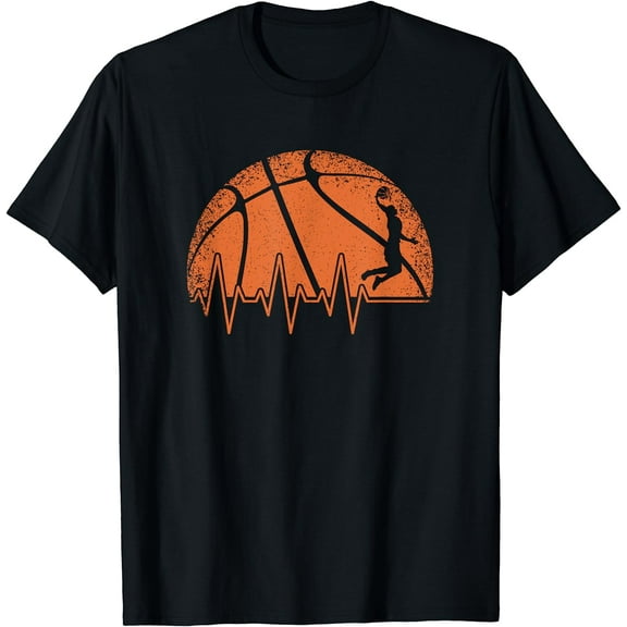 Funny Basketball Heartbeat Basketball Player T-Shirt