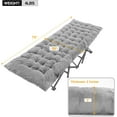 thumbnail image 2 of REDCAMP Camping Cot Mattress Pad for Adults, Comfortable Thicker Cotton Sleeping Cot Pad 75x29inches, Gray, 2 of 6