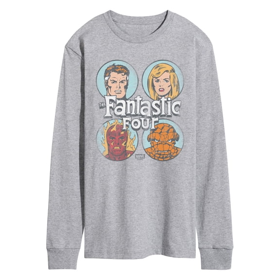 Fantastic Four - Chara Grid Tonal Washed - Men's Long Sleeve Graphic T-Shirt