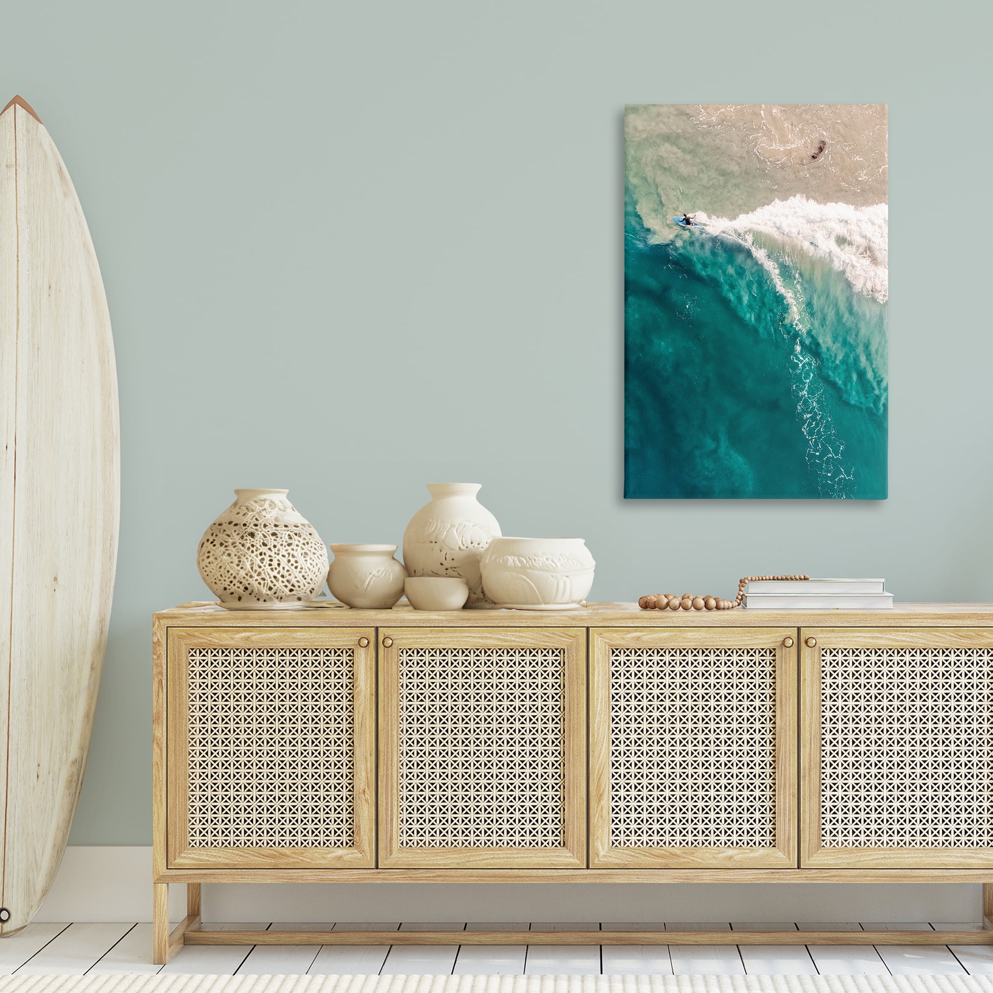 Stupell Industries Surfing Clear Waters Nautical & Beach Photography Wrapped Canvas Art Print Wall Art, 30 x 45