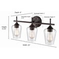 thumbnail image 6 of Ashford 3 - Light Brushed Nickel/Silver Wall Sconce, 6 of 8