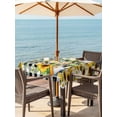 thumbnail image 2 of Spring Gnomes Outdoor Tablecloth - 54x54 Inch Square Dining Table Cover, Botanical Budding Sunflowers Buffalo Plaid Waterproof Outdoor Table Cloth with Umbrella Hole & Zipper for Picnic/Patio/Party, 2 of 7
