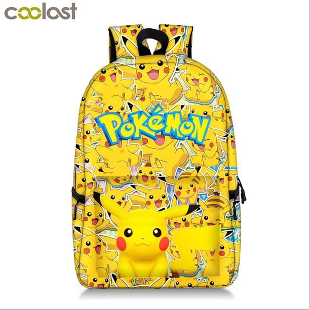 Baokemeng-Mochila De Pikachu para niños, bolsa de libros con dibujos animados de Anime para estudiantes de escuela primaria y secundaria, reducción de carga