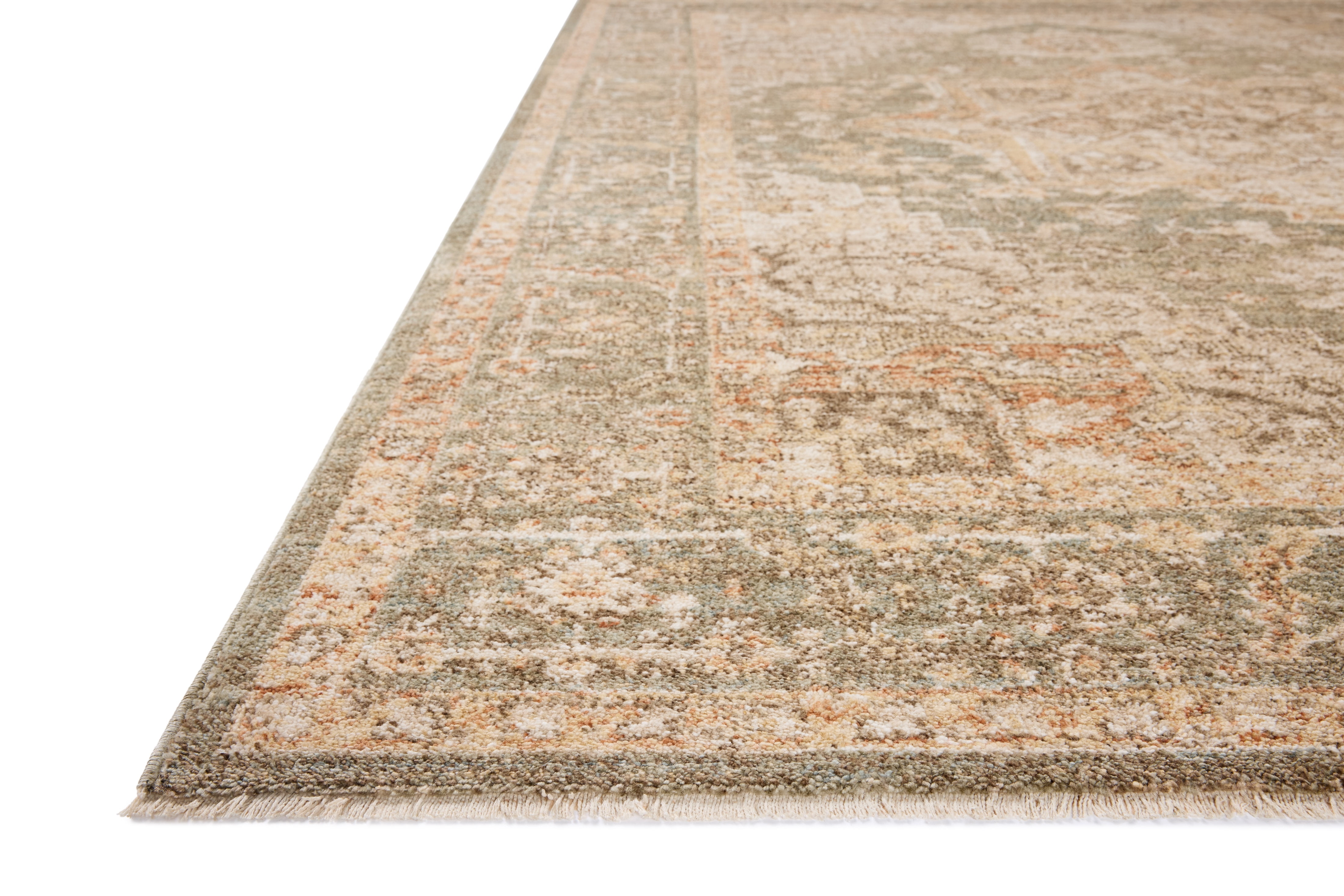 Chris Loves Julia x Loloi Palma Olive / Spice 6'-3" x 9'-6" Area Rug