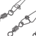thumbnail image 4 of GARENDE 10x50Pcs Fishing Rolling Swivel with Snap Hook Line 3.5cm, 4 of 9