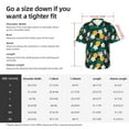 thumbnail image 5 of Sikiie Tropical Fruit Print Men's Hawaiian Shirt, Summer Beach Button Pocket Short Sleeve T-Shirt,3X-Large, 5 of 7