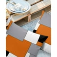 thumbnail image 2 of Pack of 2 Outdoor Pillow Covers, Abstract Art Orange Black Gray Splice Waterproof Square Throw Pillowcase Cushion Decorative Pillow Covers for Couch Patio Tent, 18x18 in, 2 of 6