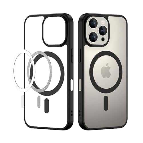 SearchmyDrivers Magnetic Clear Case for iPhone 16 Pro Max, MagSafe Compatible Slim Protective Cover with Shock Resistant Hard Back, Camera Guard, Scratch Resistant, Anti-Yellow Transparent Design