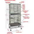 Double X-LARGE Stacker Sturdy Wrought Iron Bird Flight Parrot Breeding ...
