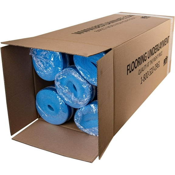 Bestlaminate Blue Vapor 3-in-1 Flooring Underlayment Bundle - 500sf - 5 Rolls