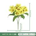 thumbnail image 2 of Faux Pansy Flower, Artificial Flowers for Vase, Silk Fake Bouquet Floral Arrangements Centerpieces Decor for Mother's Day Home Table Wedding, 2 of 5