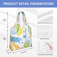thumbnail image 4 of XMXT Canvas Tote Bag for Women, Cartoon Pineapple Papaya Large Reusable Shopping Bags, Multicolor, 4 of 7
