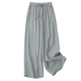 thumbnail image 6 of 2 Piece Sets for Women Summer Outfits Beach Vacation Clothes Wide Leg Crop Pants Gray S(S), 6 of 6