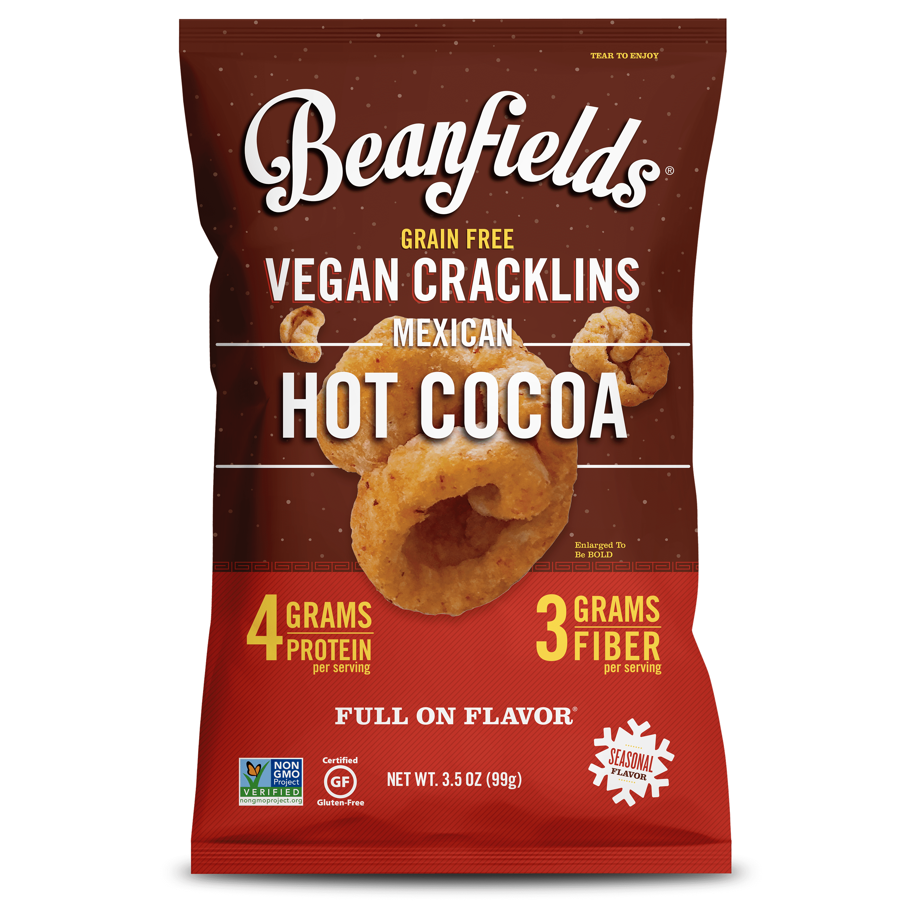 Beanfields Mexican Hot Cocoa Cracklins, 3.5oz (6 Pack)