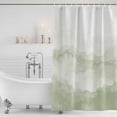 thumbnail image 4 of Sage Green Ombre Mountain Waterproof Fabric Shower Curtain,Nature Abstract Art Marble Waterproof Fabric Shower Curtain for Bathroom Curtains Bathtubs Hotel Shower Curtains with 12 Hooks Stall 48x72in, 4 of 8