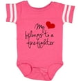 thumbnail image 3 of Inktastic My Heart Belongs Firefighter Girls Baby Bodysuit, 3 of 5