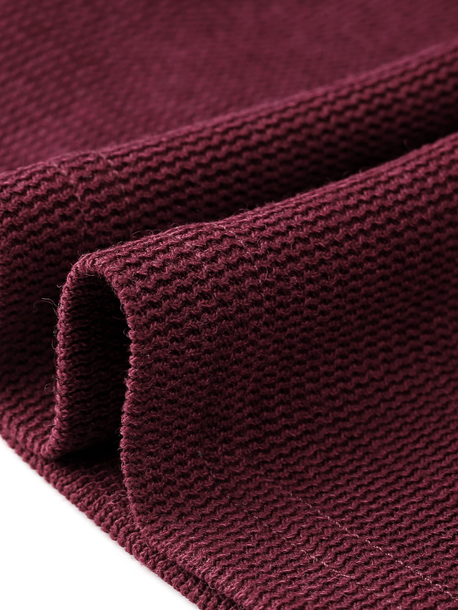 DARING DIVA Women's Knit Long Sleeve U Neck A Line Midi Dress L Wine Red