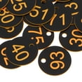 thumbnail image 2 of Miangastore 100pcs Numbered Plastic Key Tags With Holes For Locker Storage Circular Number Labels Keychain Identification Durable Plastic Number Discs For Daily Use, 2 of 8